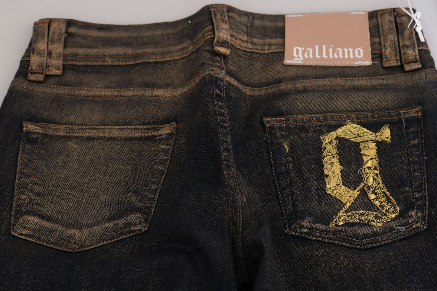 Pantalones vaqueros acampanados de cintura media lavados negros Algodón
