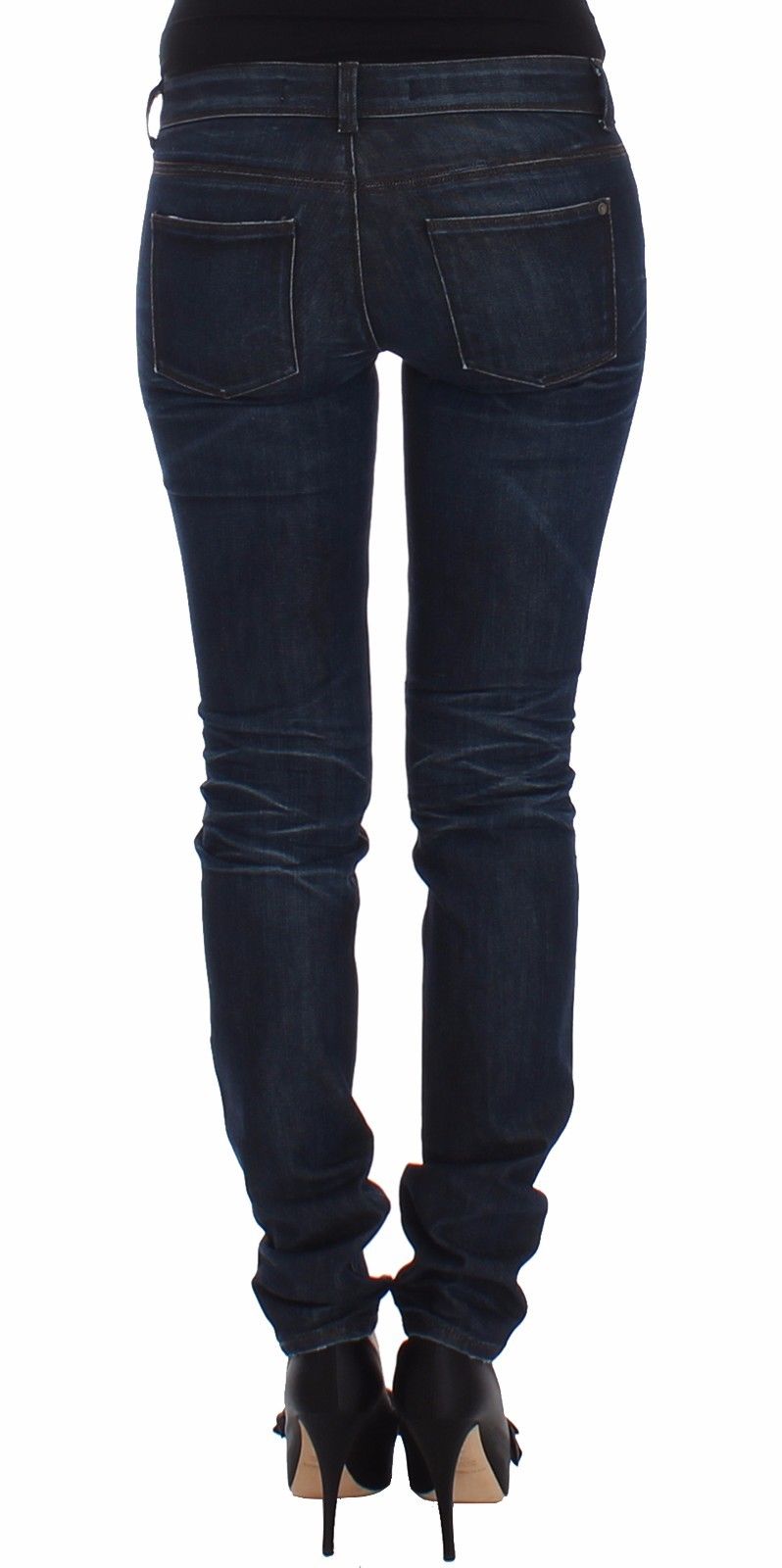 Jeans slim blu Pantaloni denim gamba skinny elasticizzata