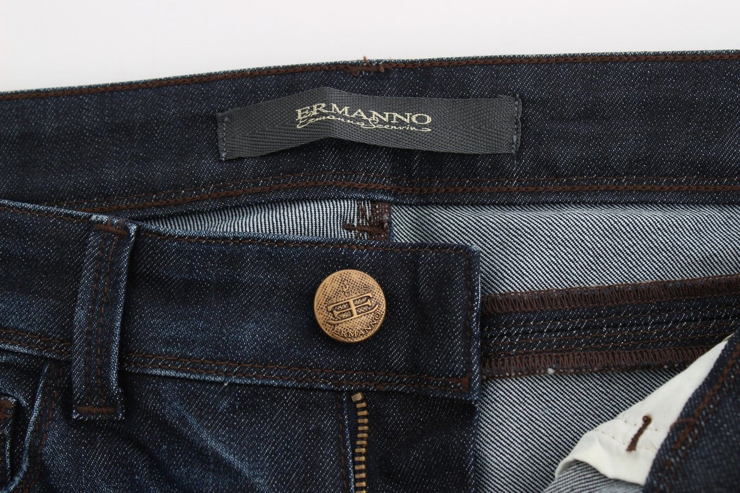 Jeans slim blu Pantaloni denim gamba skinny elasticizzata