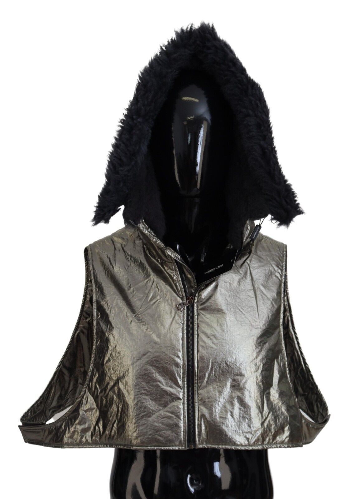 Sombrero de nailon Capello para hombre con envoltura para la cabeza entera de piel plateada