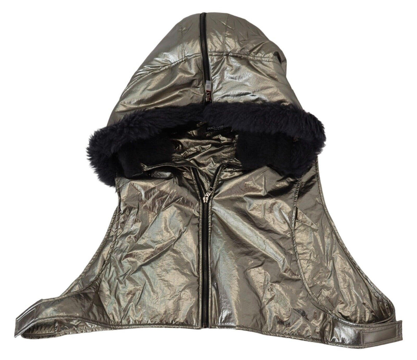 Sombrero de nailon Capello para hombre con envoltura para la cabeza entera de piel plateada