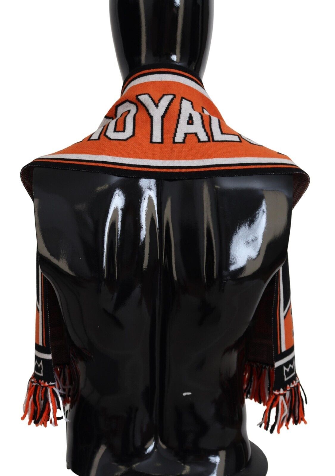 Sciarpa scialle avvolgente con collo da uomo stampato con logo DG multicolore