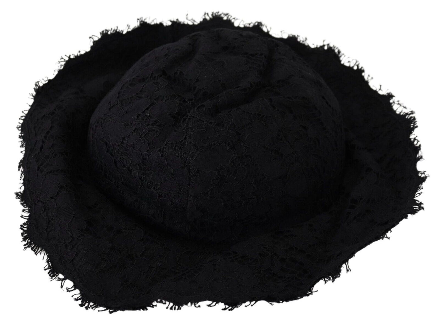 Sombrero de ala ancha de algodón negro