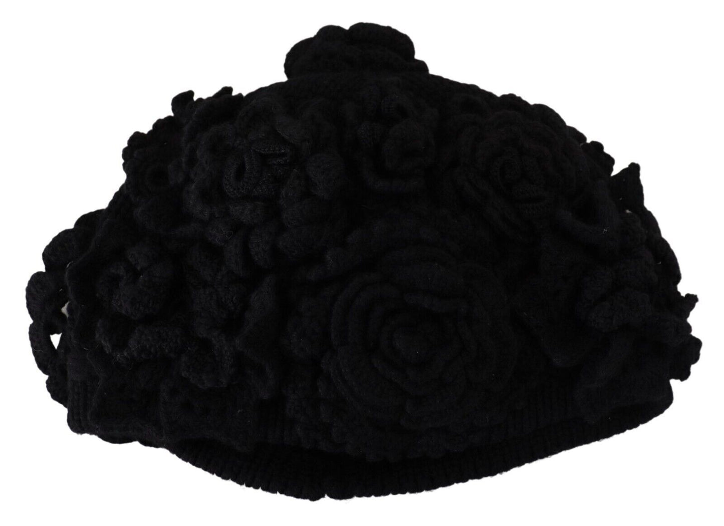 Gorro de invierno de punto de lana negro
