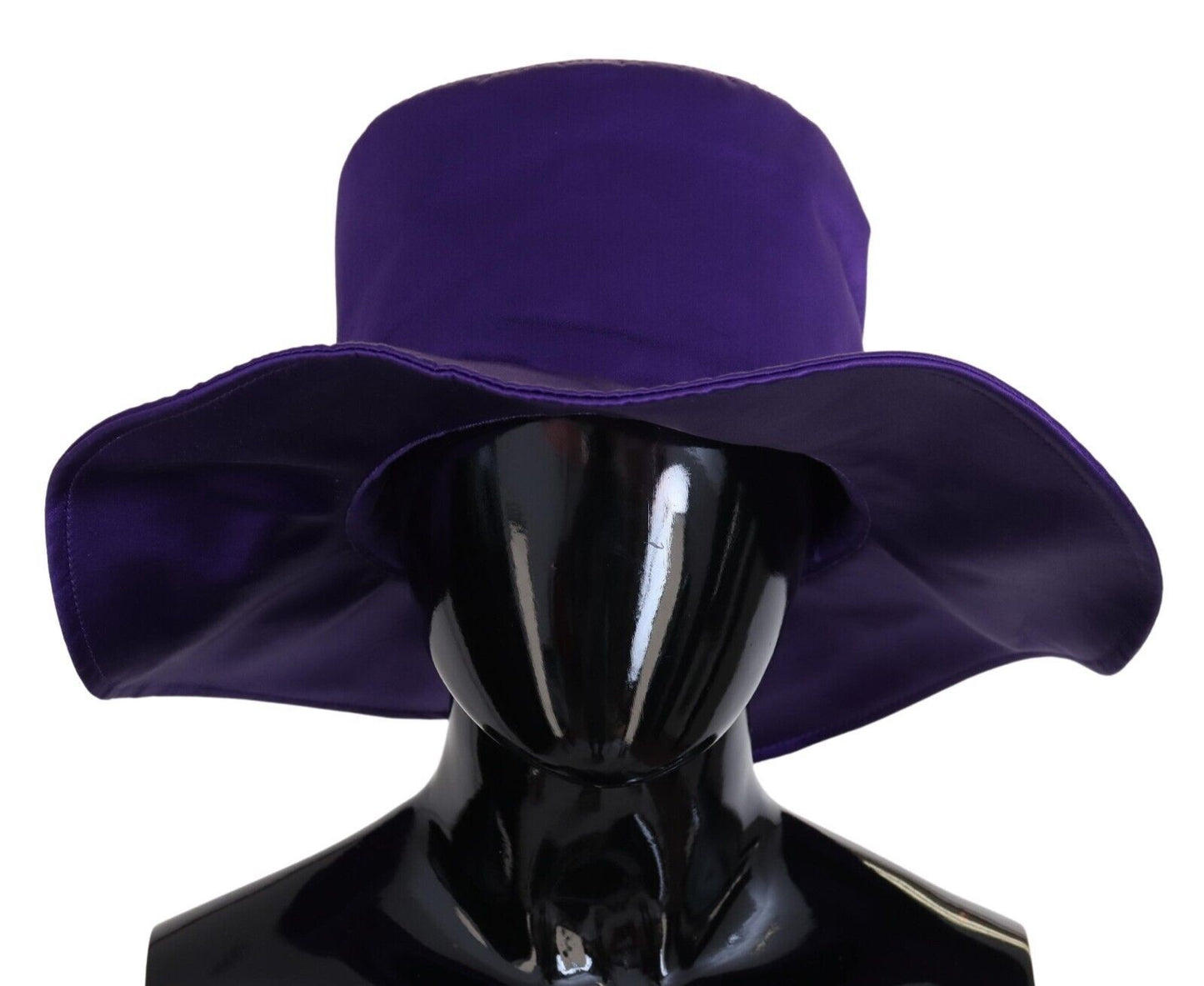 Sombrero de copa elástico de seda morado