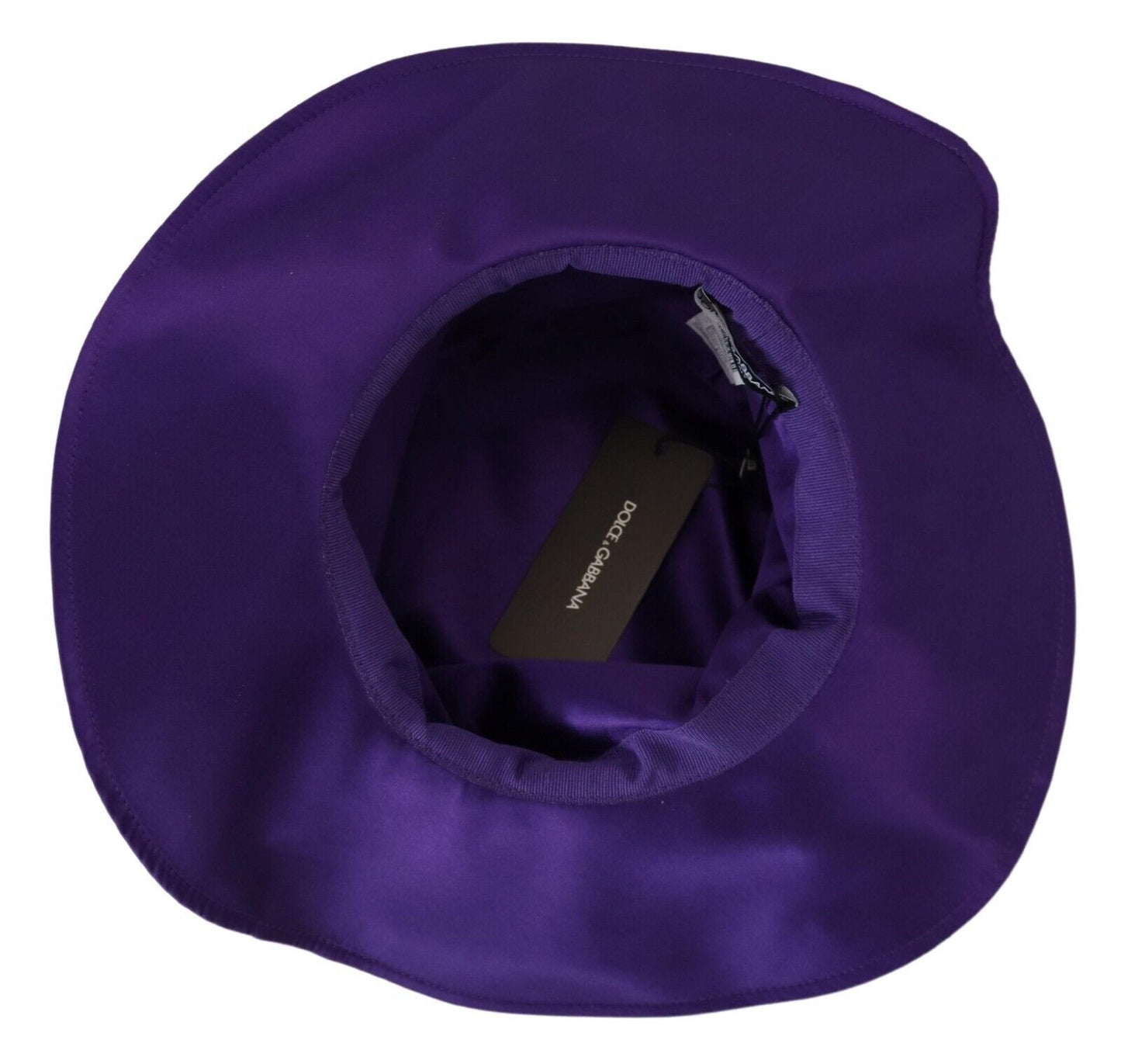 Sombrero de copa elástico de seda morado