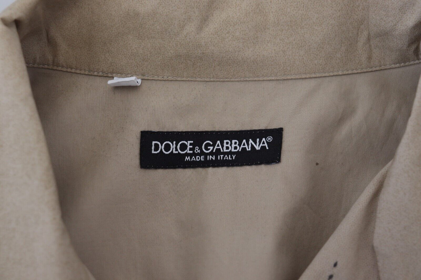 Camisa de manga larga de algodón con camuflaje beige