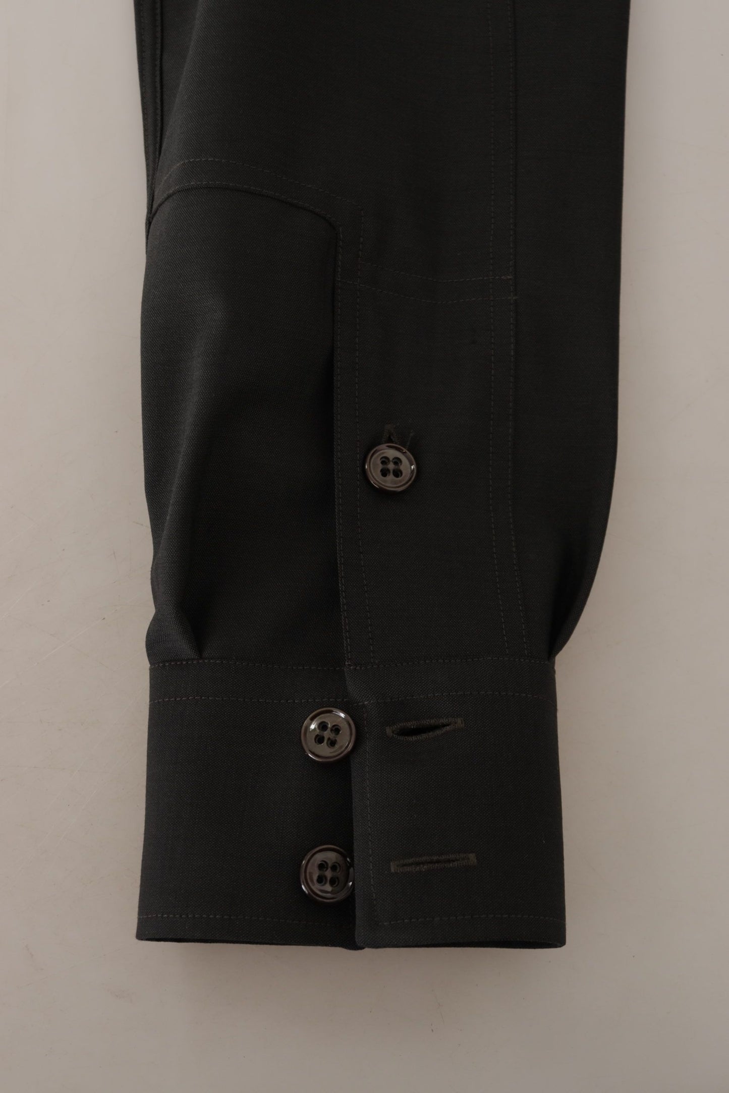 Camicia da uomo casual slim fit in cotone verde scuro