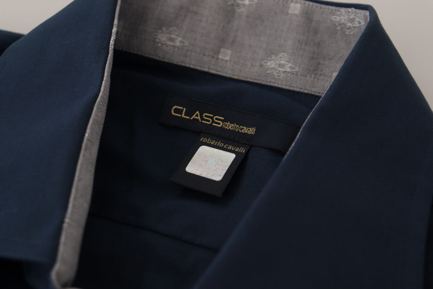 Camicia formale in cotone blu navy