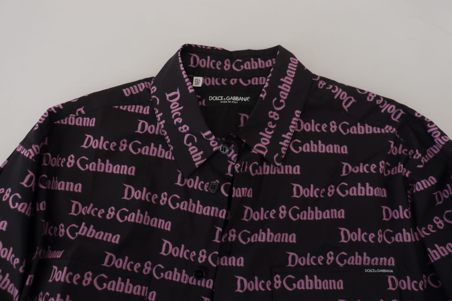 Camicia formale con abito slim con logo viola nero
