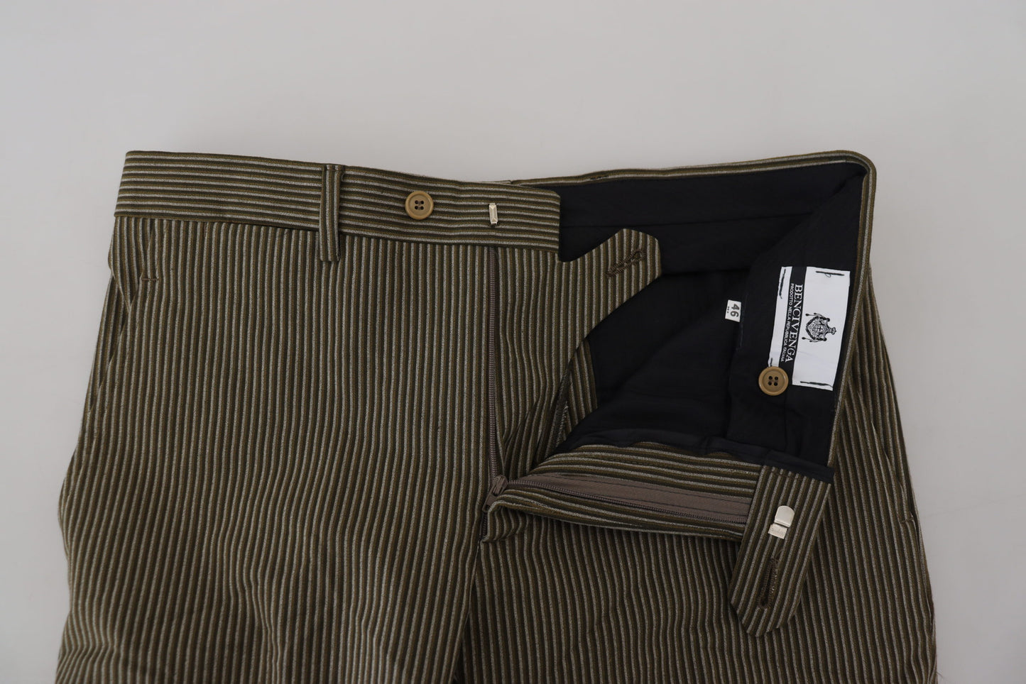 Pantalones de hombre de puro algodón a rayas multicolores