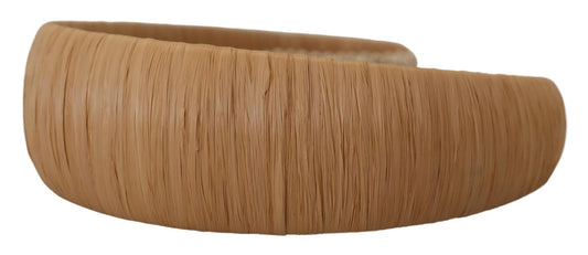 Diadema de pelo de mujer de viscosa beige