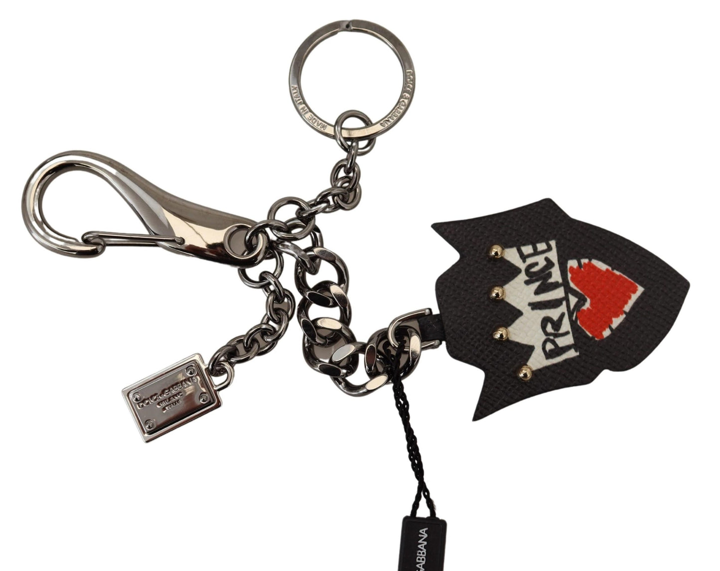 Llavero de latón plateado con logo Black Prince Studs