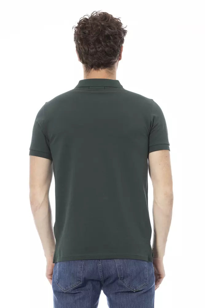 Polo da uomo in cotone verde Baldinini Trend