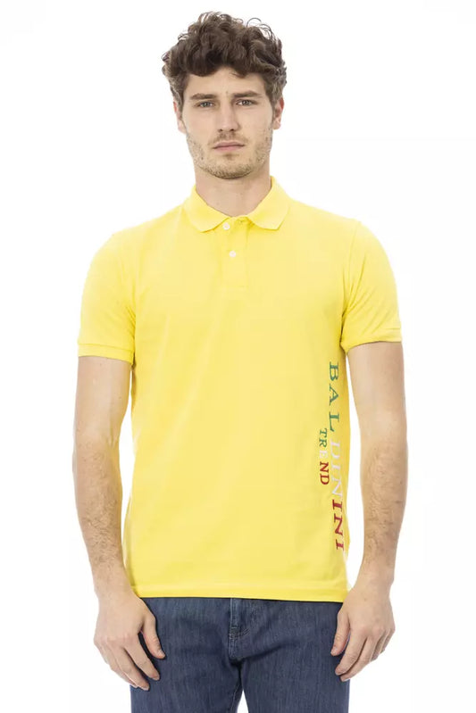 Polo da Uomo in Cotone Giallo Baldinini Trend