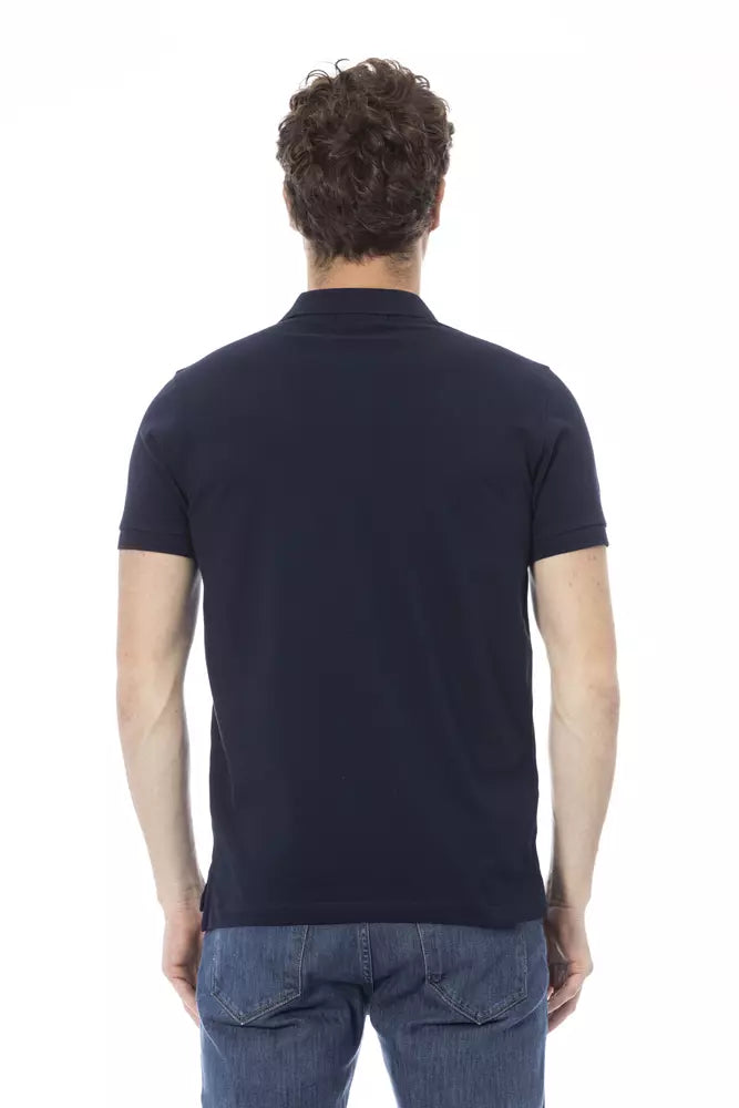 Polo de algodón azul