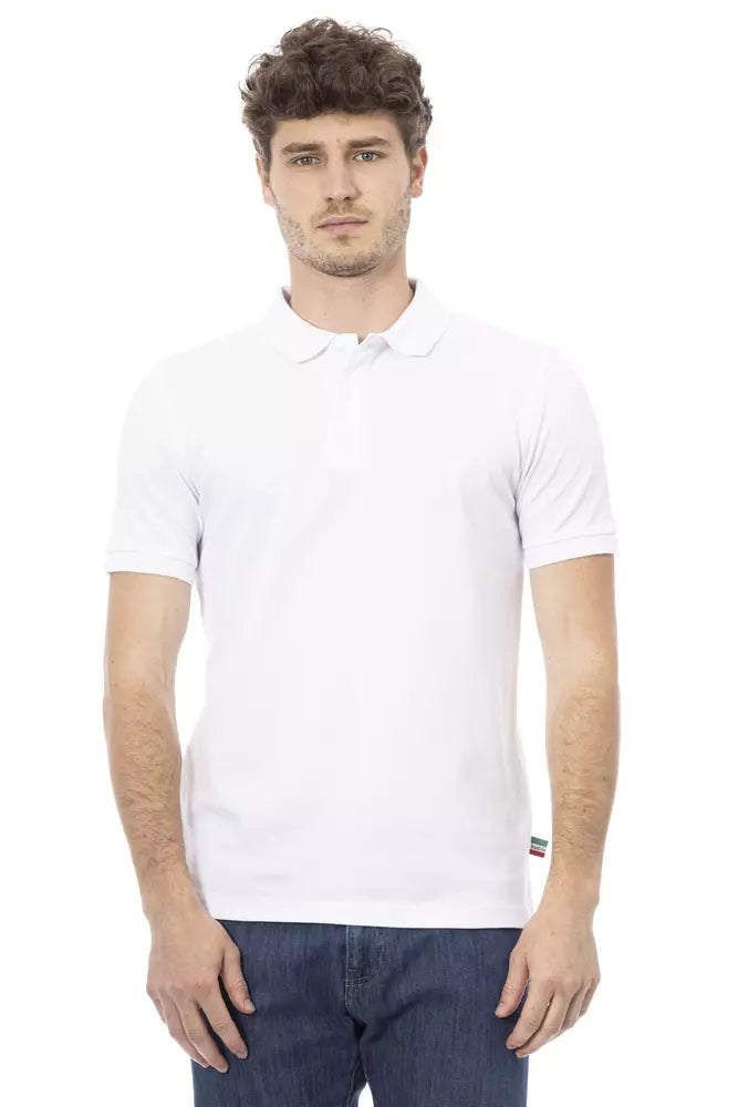 Polo da uomo in cotone bianco Baldinini Trend