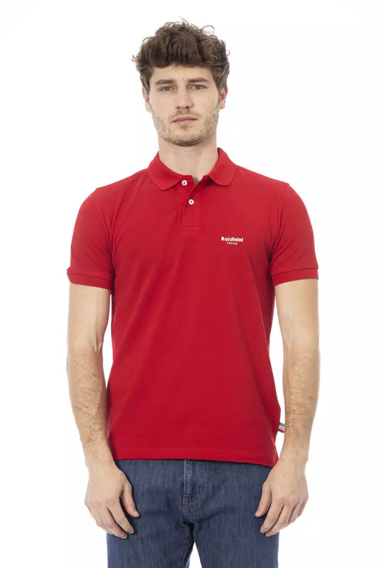 Polo de algodón rojo