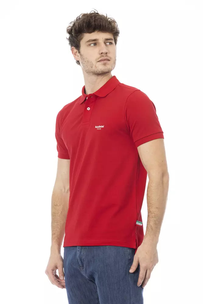 Polo de algodón rojo