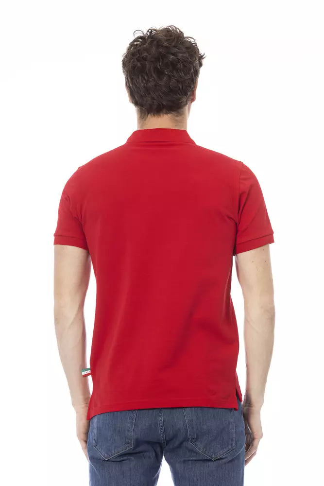 Polo de algodón rojo