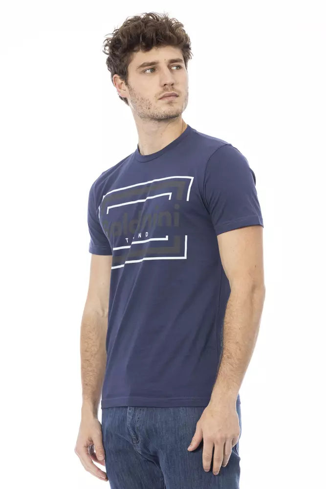 Camiseta de algodón azul