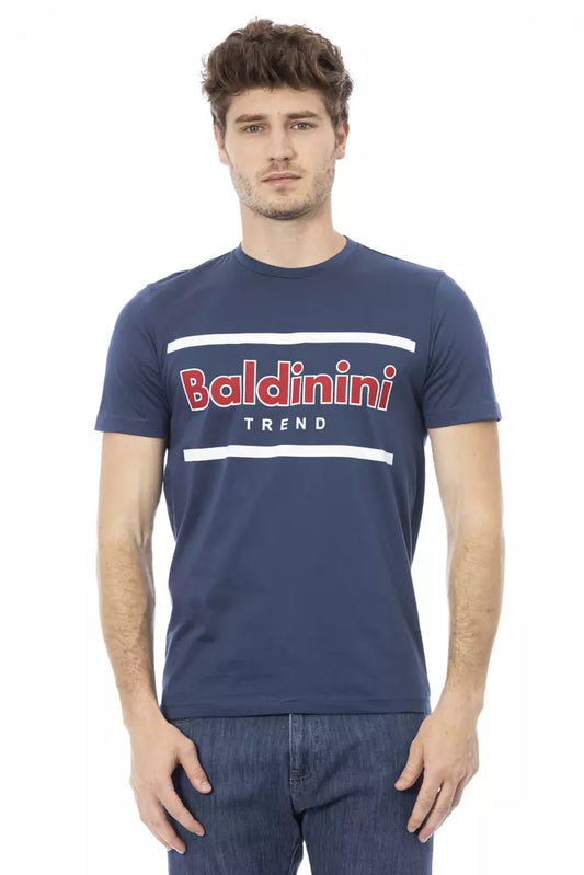 Baldinini Trend Blu Cotone Maglietta Uomo