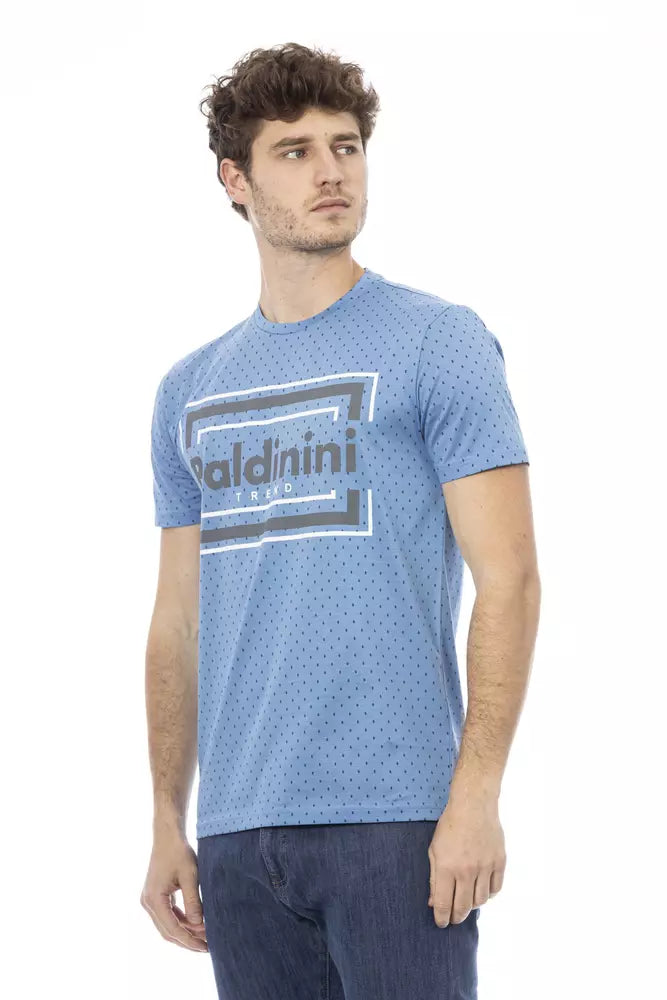 Camiseta de algodón celeste