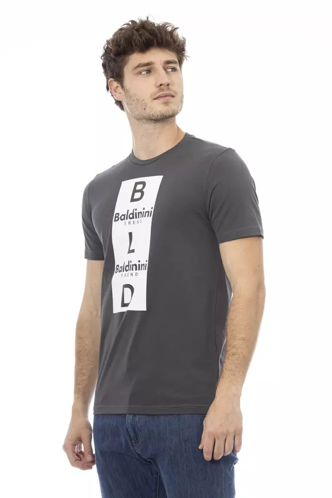 Camiseta de algodón gris