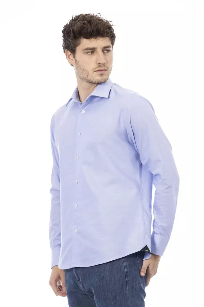 Camisa de algodón celeste