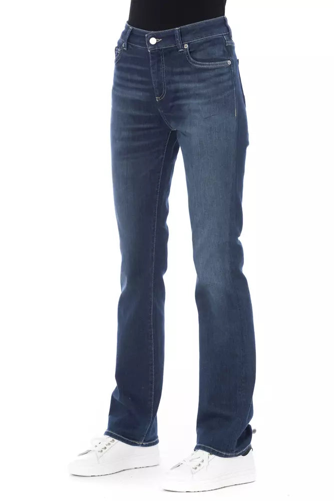 Jeans pour femmes en coton bleu Baldinini Trend
