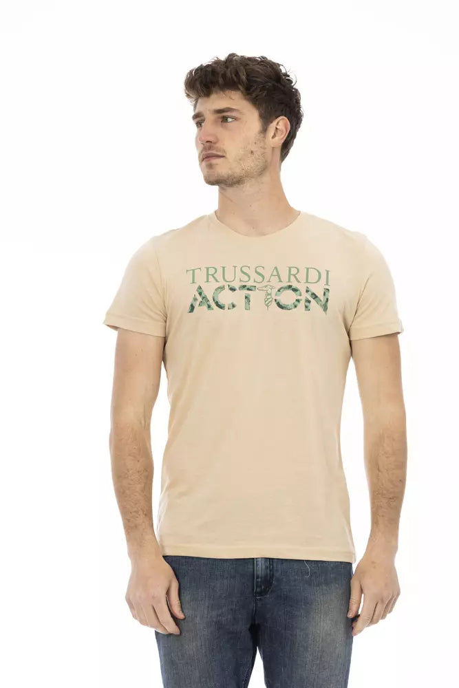 Camiseta de algodón beige