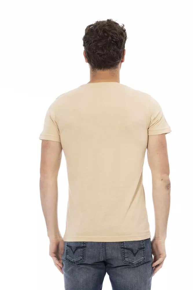 Camiseta de algodón beige