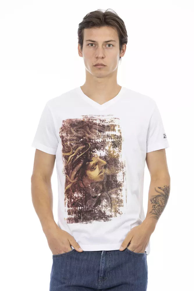 Camiseta de algodón blanca