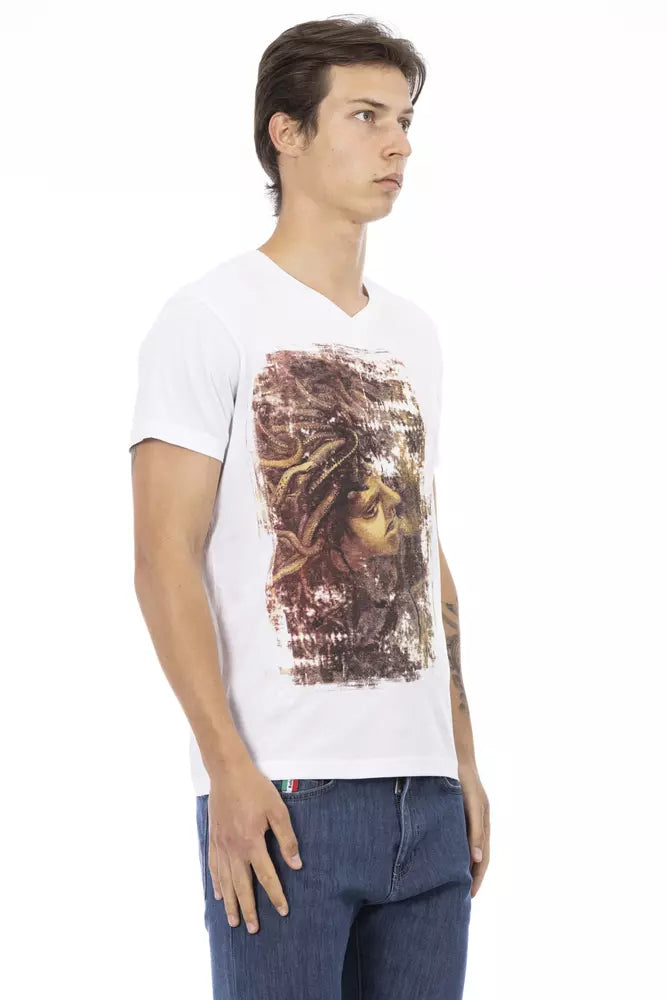 Camiseta de algodón blanca