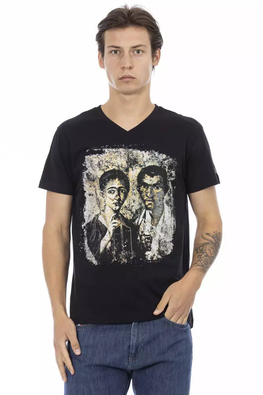 Camiseta de algodón negra