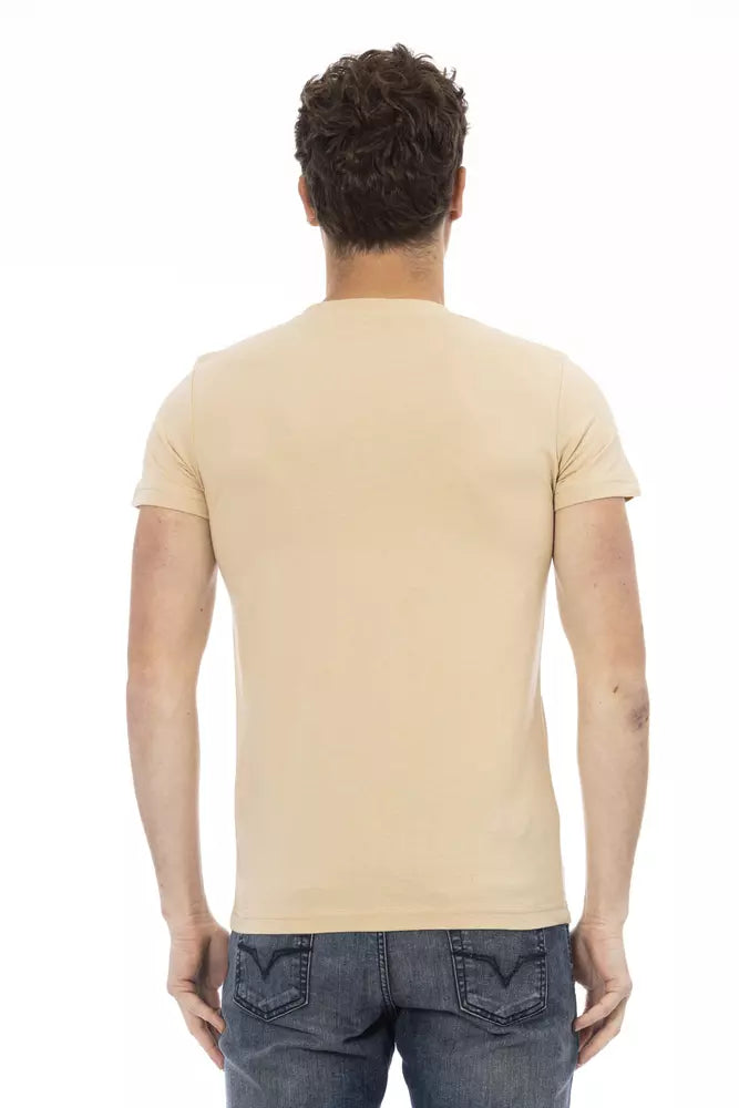 Camiseta de algodón beige