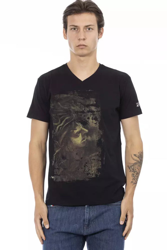 Camiseta de algodón negra