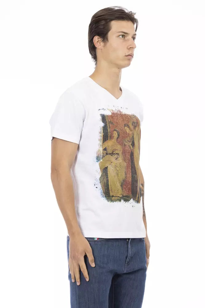 Camiseta de algodón blanca