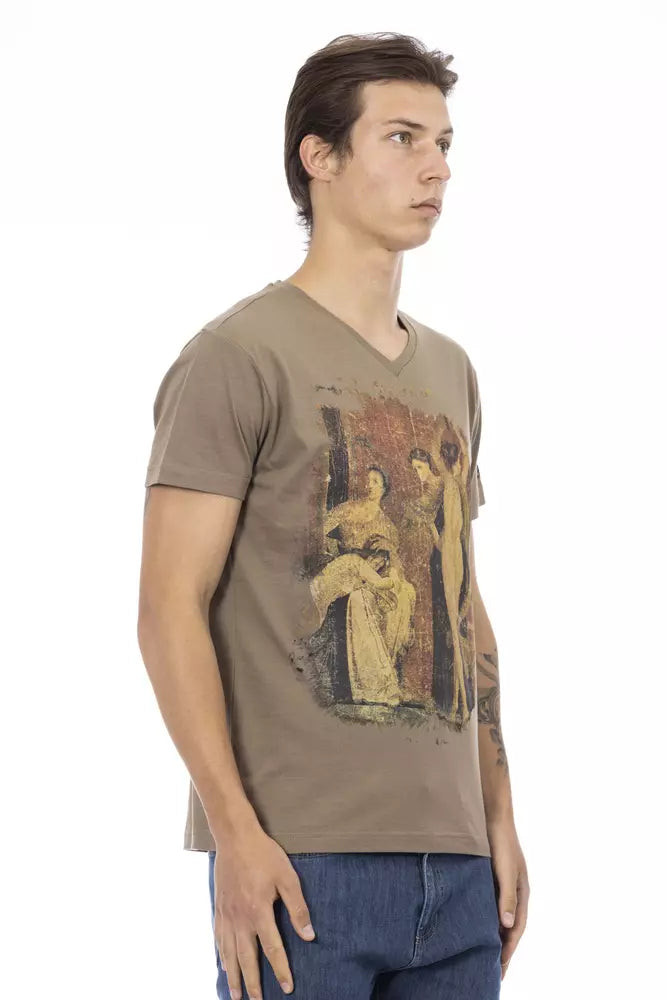 Camiseta de algodón marrón
