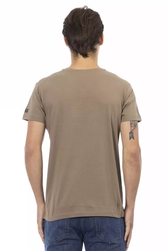 Camiseta de algodón marrón