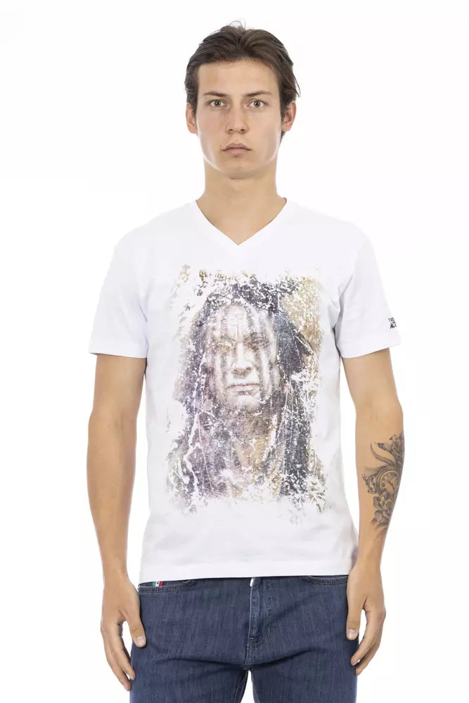Camiseta de algodón blanca