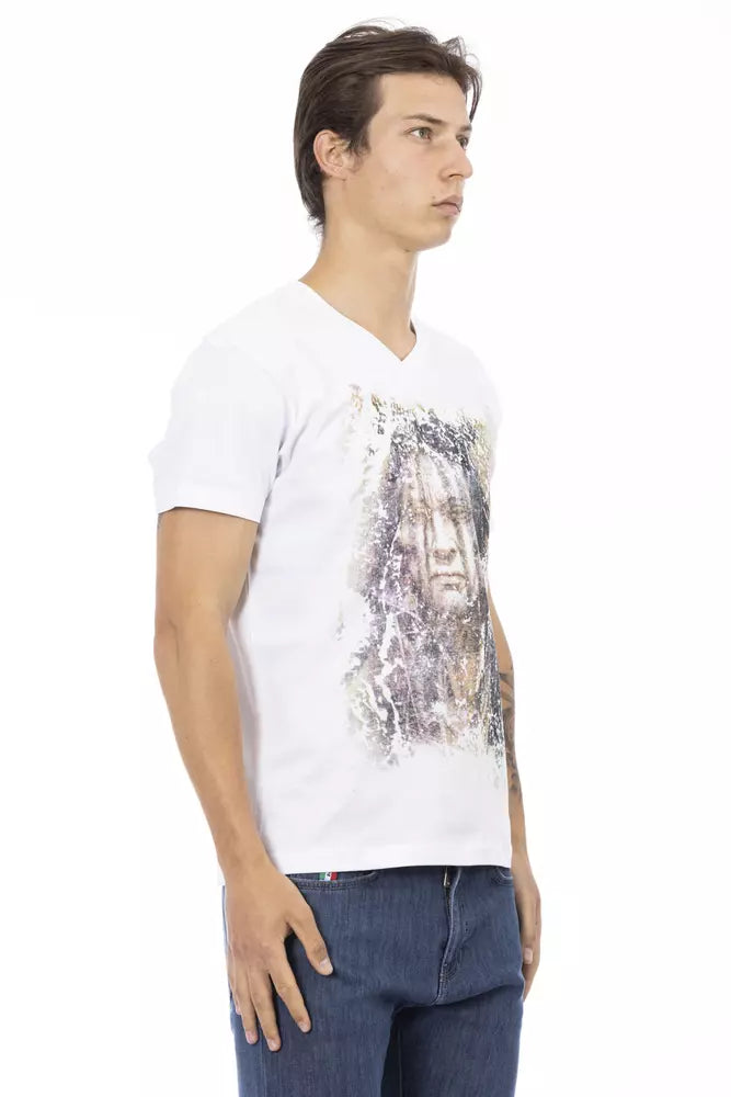 Camiseta de algodón blanca