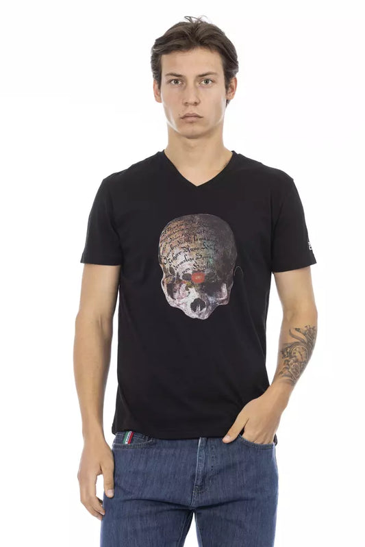 Camiseta de algodón negra