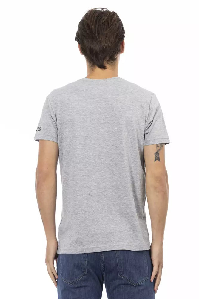 Camiseta de algodón gris
