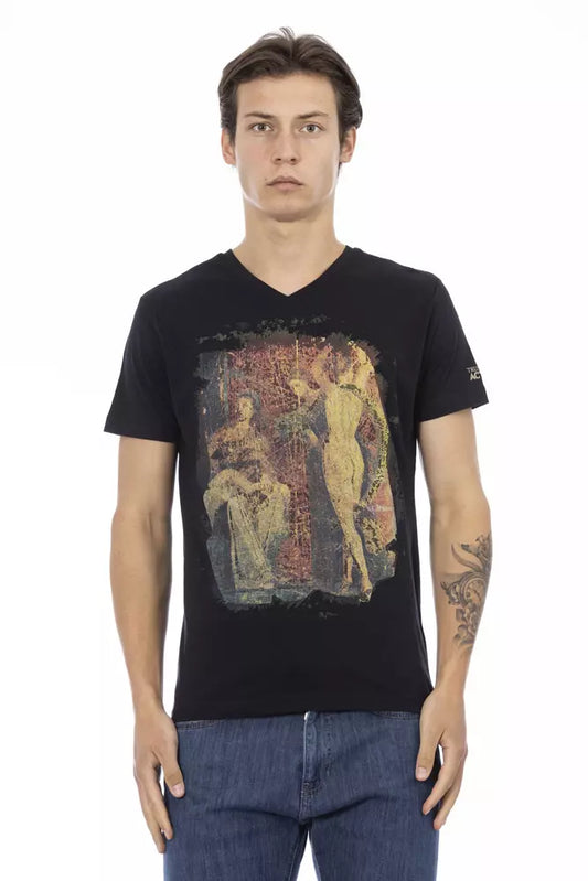 Camiseta de algodón negra