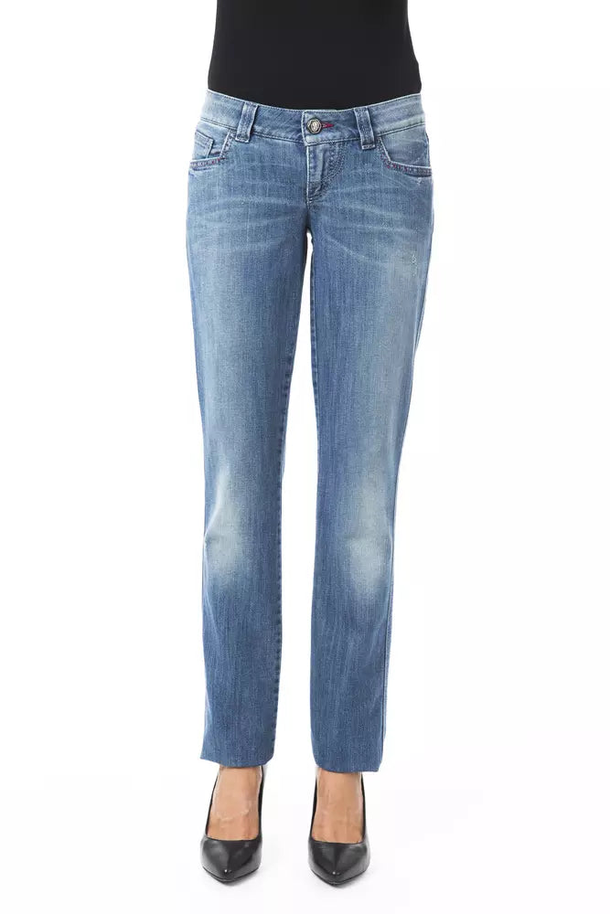 Vaqueros y pantalón de algodón azul