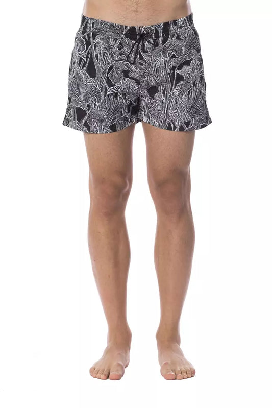 Schwarz/weiße Badebekleidung aus Polyester