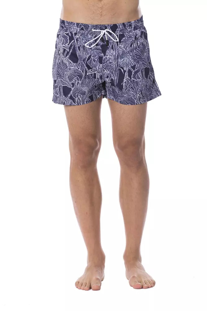 Costume da bagno in poliestere blu