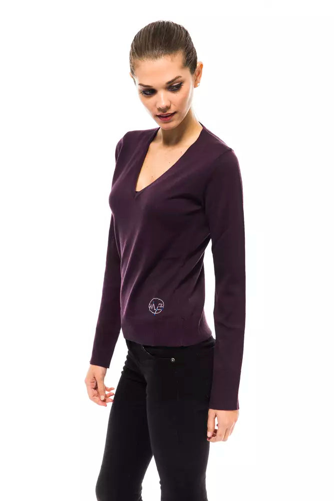 Jersey de lana morado