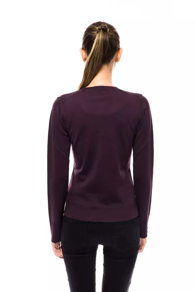 Jersey de lana morado